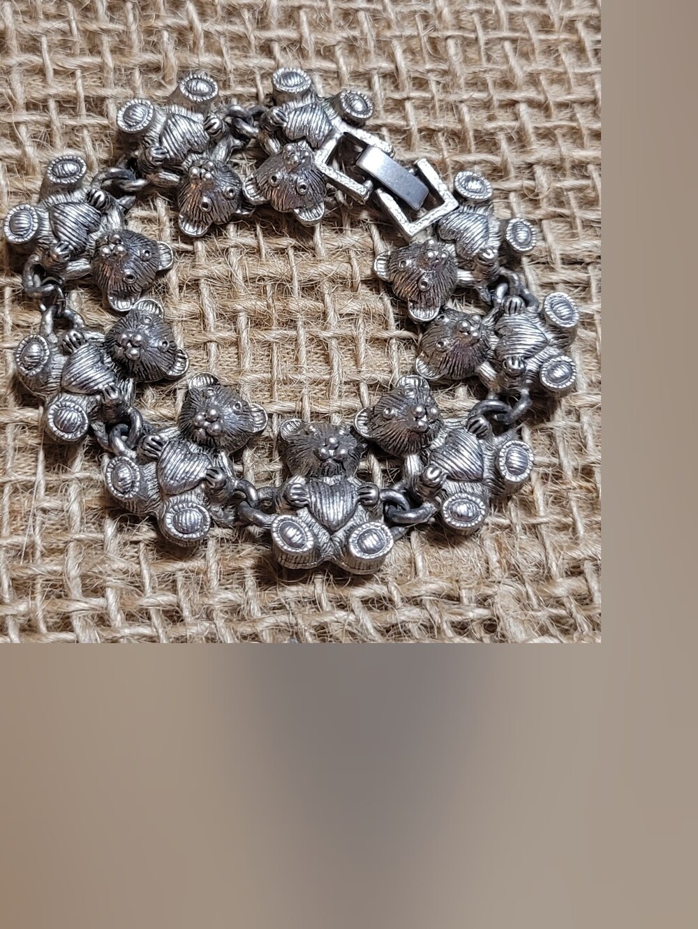 💜2 for $10💜 Bundle and save Silver-Tone Teddybear Link Bracelet